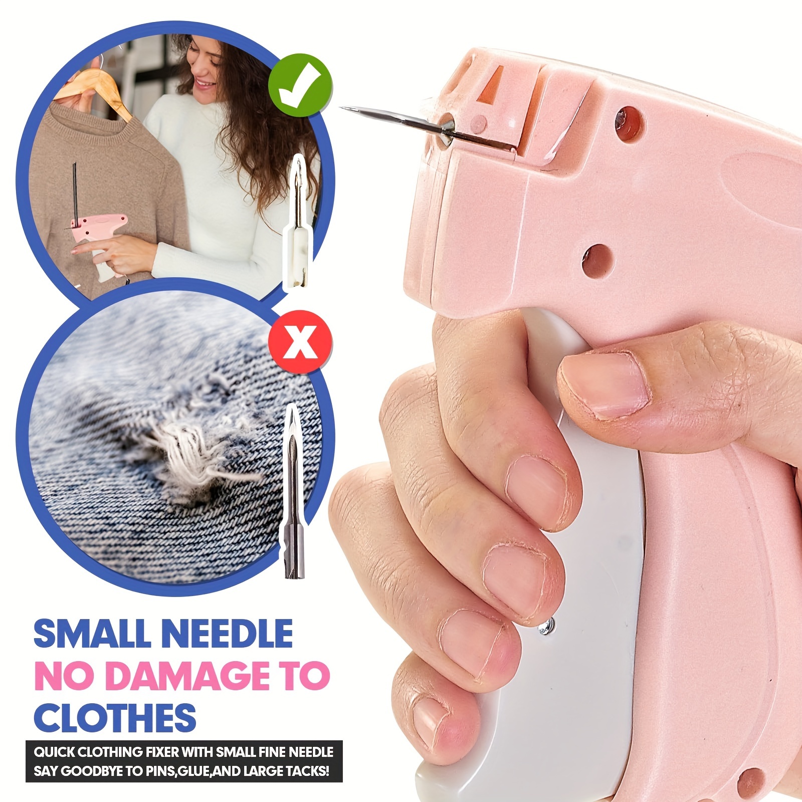 Stitchy Quick - Pistola Riparazione Vestiti Portatile | Fissatore Bottoni Senza Cucire | Macchinetta Cucito Mini