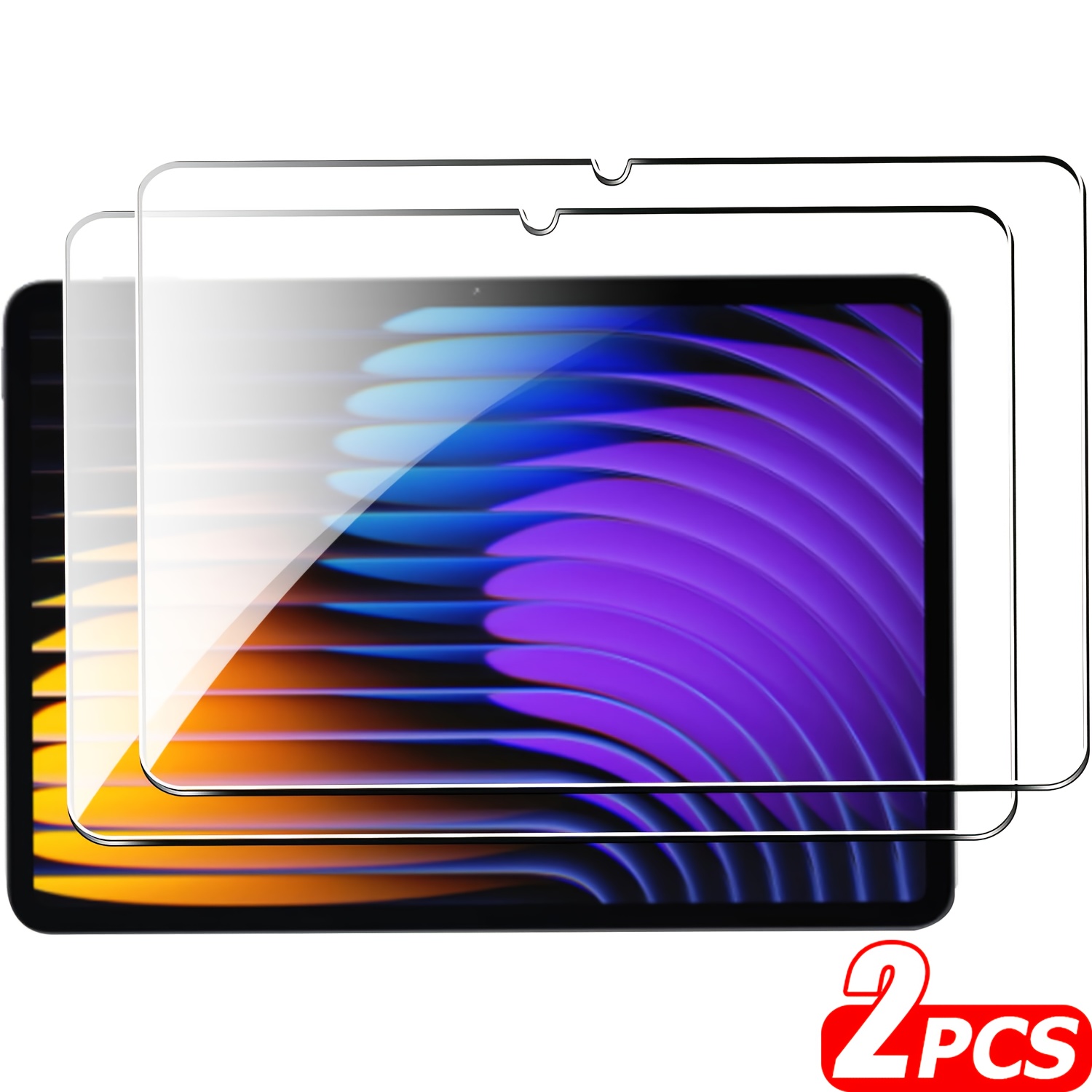 TEMU [2er-Pack] Displayschutzfolie speziell für Xiaomi Pad 7/7 Pro 11,2 Zoll, gehärtetes Glas, HD Transparent, kratzfest, blasenfrei, 9H Härtegrad,