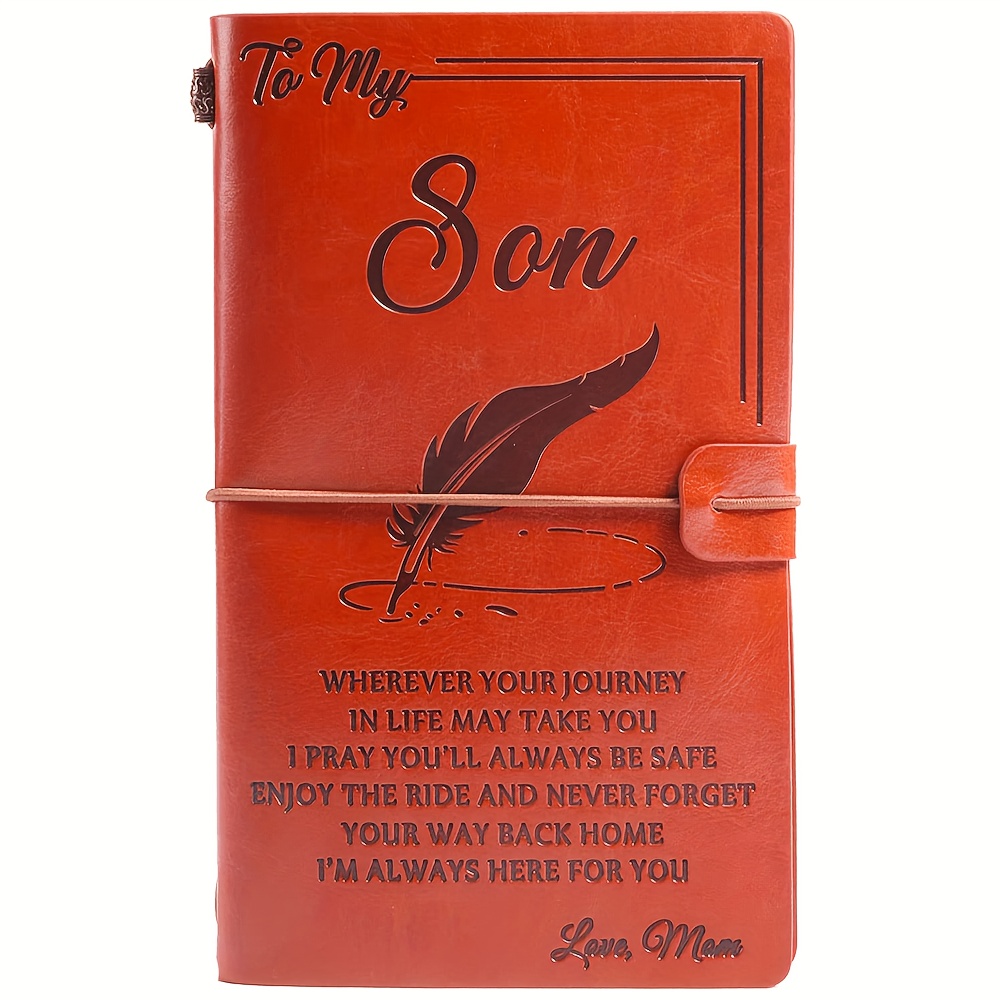 Mon To Daughter/ Son Engraved Journal 136 Pages Refillable Notebook For Writing, Sketching And More - Birthday, Thanksgiving, Christmas Gifts