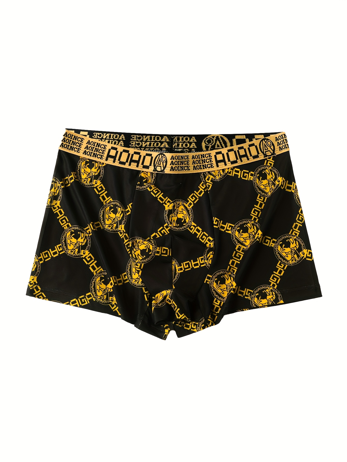 conjunto calzoncillos bóxer hombre estampado cadena negra Temu