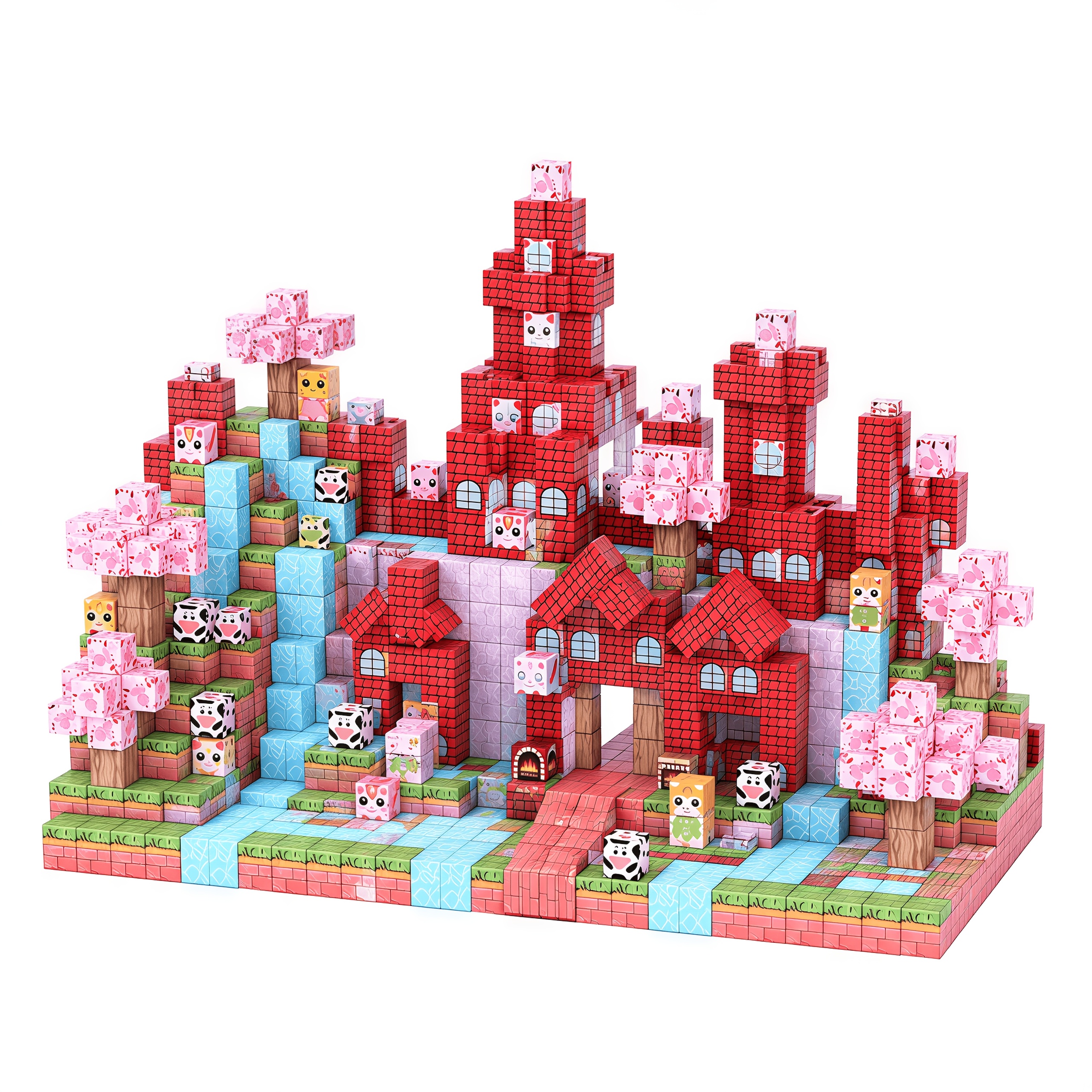 100pcs Magnetic Building Blocks for Ages 3-12, Safe STEM Construction Set