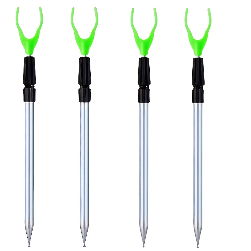 E-shop 4 Stück Teleskop-Angelrutenhalter, Verstellbarer Aluminiumlegierung Angelrutenständer, U-förmiger Halter, Outdoor-Angelzubehör, für
