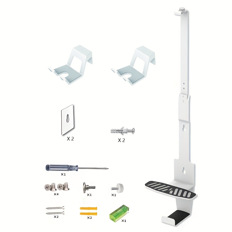 Image of Wall-mounted Game Controller & Headphone Stand Kit, For Ps5 /ps5 Slim /, Vertical Bracket For Playstation 5, , Mount The Console On Wall Near Or Behind Tv, White, Black, Includes 2 Controller Mounts