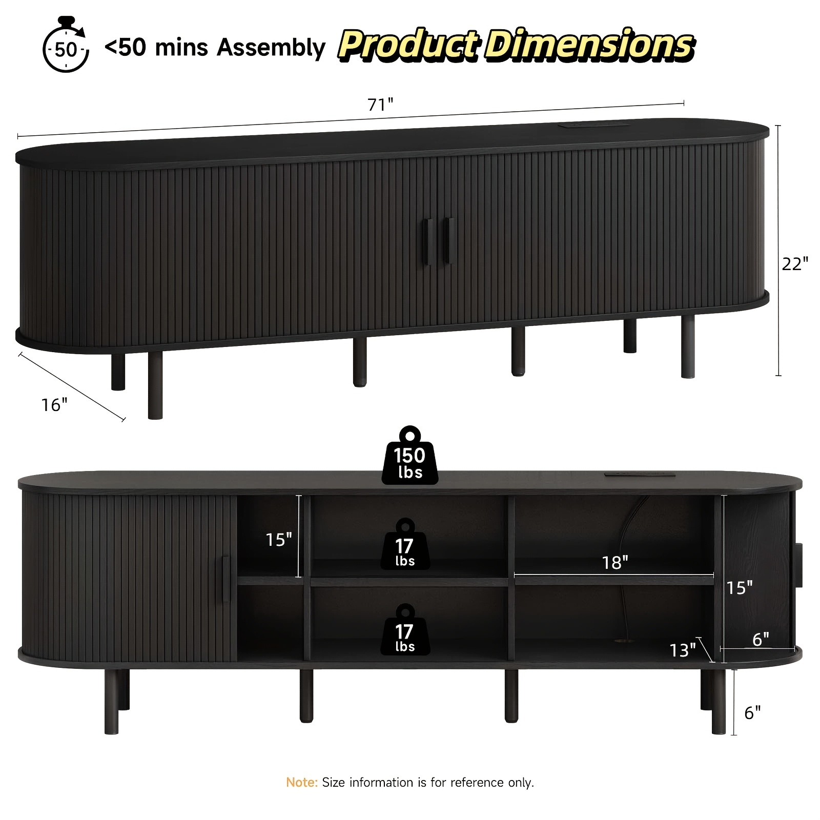 PAZCASA Wide Large TV Stand, Available in 86-inch/70.8-inch/55-inch Sizes, with Power Outlets, Suitable for 90-inch TVs. Sturdy and Durable Entertainment Center Featuring Adjustable Shelves, Sliding Doors, and Ample Storage Space. Modern Media