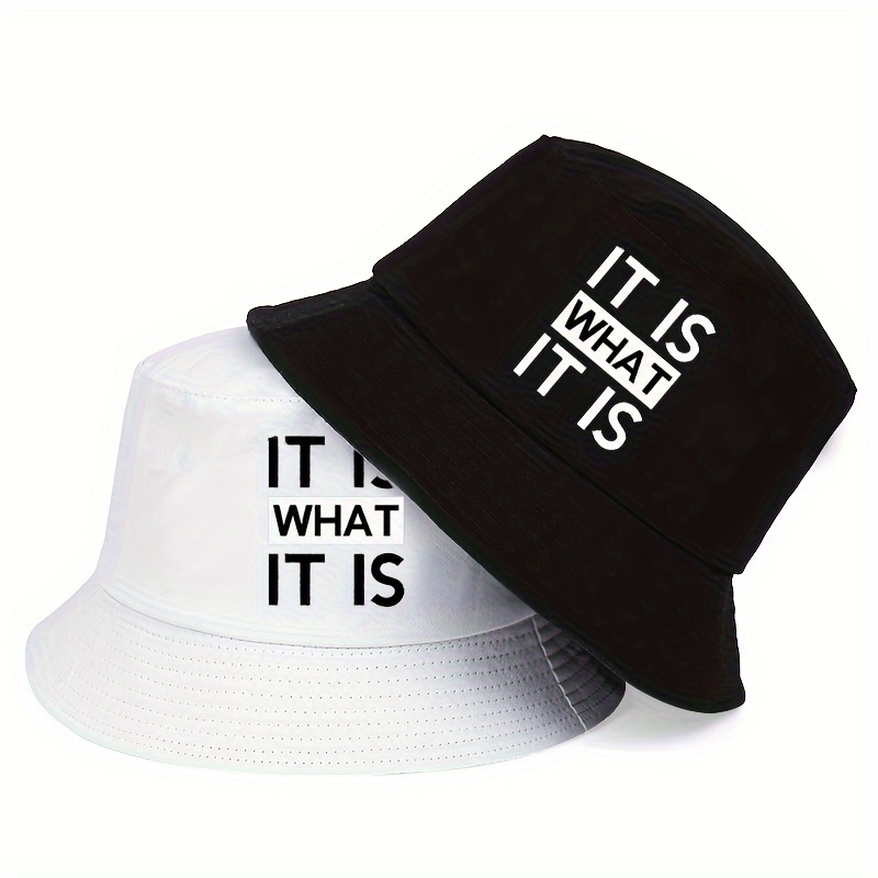 Hip-hop Printed Reversible Bucket Hat For Men, Spring Summer Travel Double  Sided Bucket Hat, High-quality & Affordable