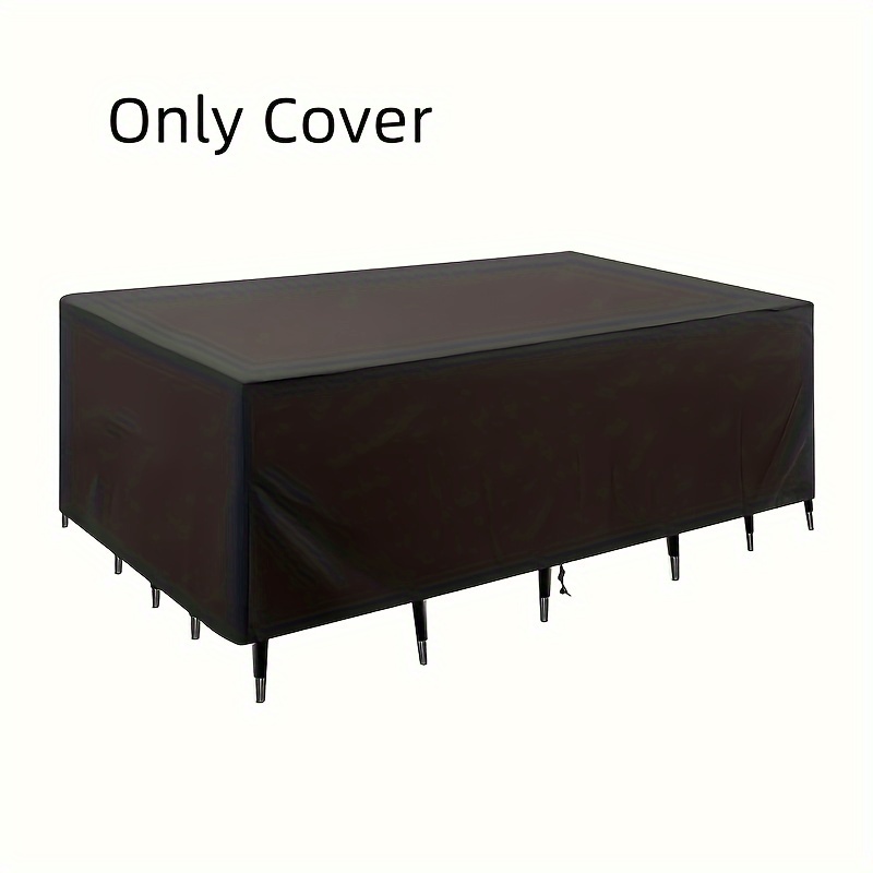 

1pc Durable Outdoor Furniture Cover, Universal Table Chair Protector, Heavy-duty 210d Material, Patio Set Cover, Waterproof Dustproof