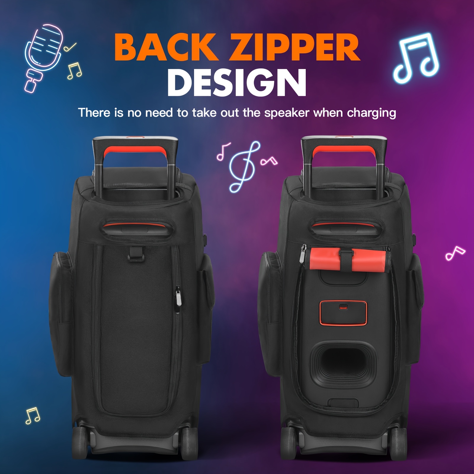Подходяща за JBL PARTYBOX 310-320, тази платнена чанта с калъф има отваряне с цип за удобен и практичен достъп до дръжката. Това е преносима чанта за аудио аксесоари и торбичка за съхранение