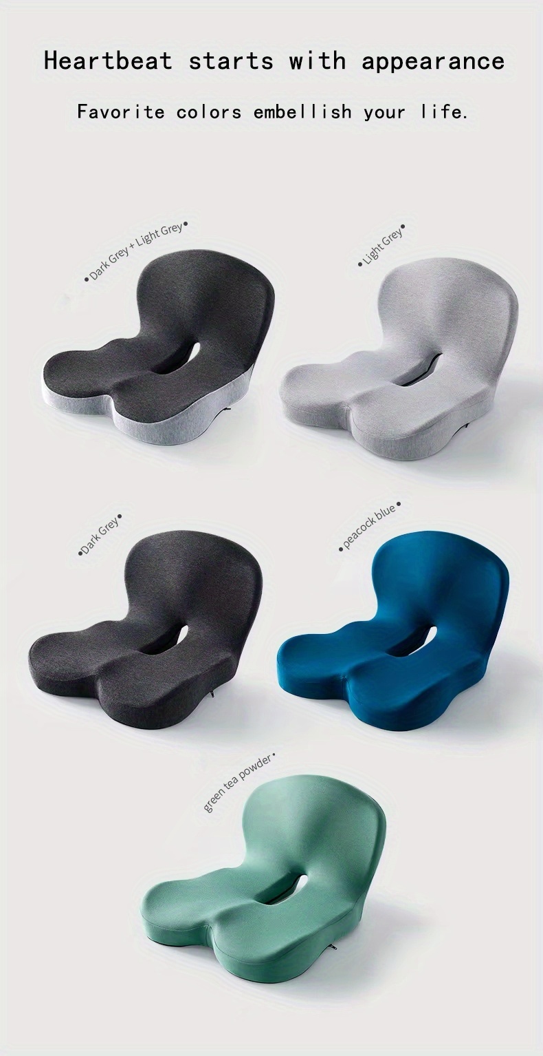 ergonomic office chair cushion with memory foam breathable fabric posture   lumbar support slow rebound pressure relief irregular   for home office chairs grey black posture   modern aesthetic slow rebound foam Product details 5