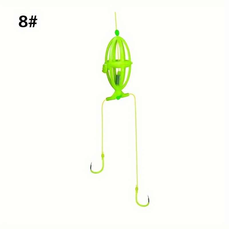 Of 4 Sets Of Hand Pole Carp And Silver Carp Rigs, Design For Concentrated Bait Loading, Casting Rod Does Not Bait, Atomization Attracts Fish More Lasting, Beginners Can Easily Cast The Rod