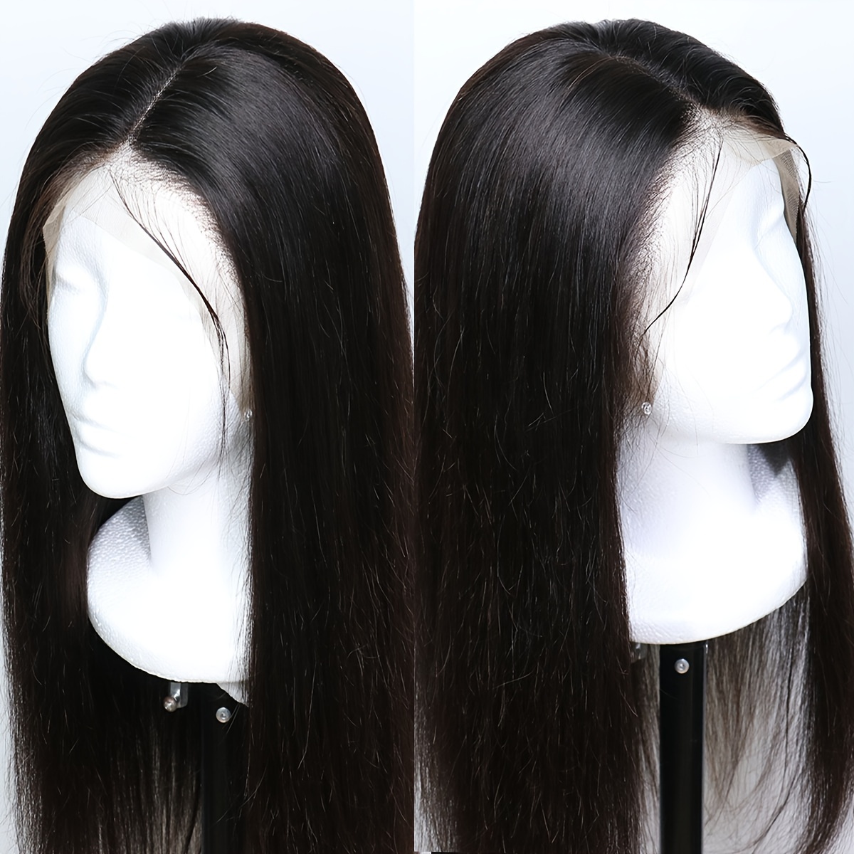 

26 Inch Black Long Straight Lace Front Wigs For Women Glueless Wigs With Pre Plucked Hairline Heat Resistant Synthetic Lace Front Wig For Daily Party Use