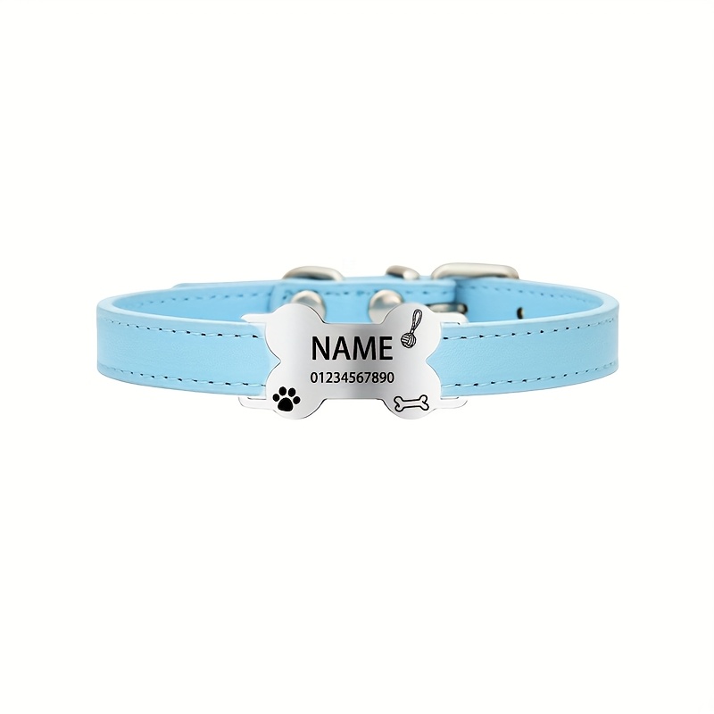 TEMU Collare per cani personalizzabile in , 1 pezzo, con medaglione a forma di , design giocoso con di di . Personalizzabile con , numero di telefono