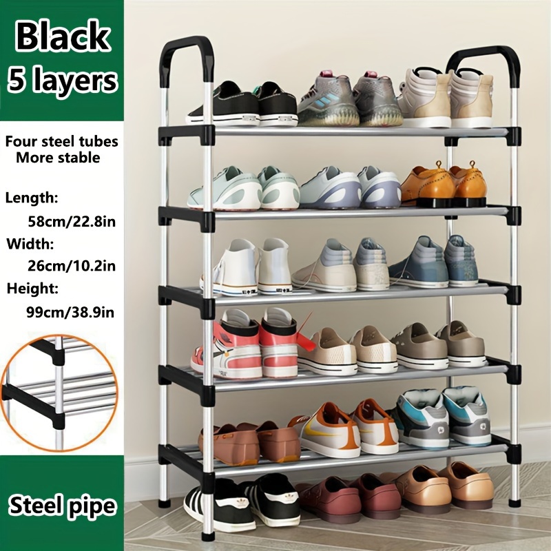 

Versatile Multi-tier Freestanding Shoe Rack Effortlessly Assemble For Organized Storage Stores, Hallways, Bedrooms, Bathrooms, Offices, And Living Rooms