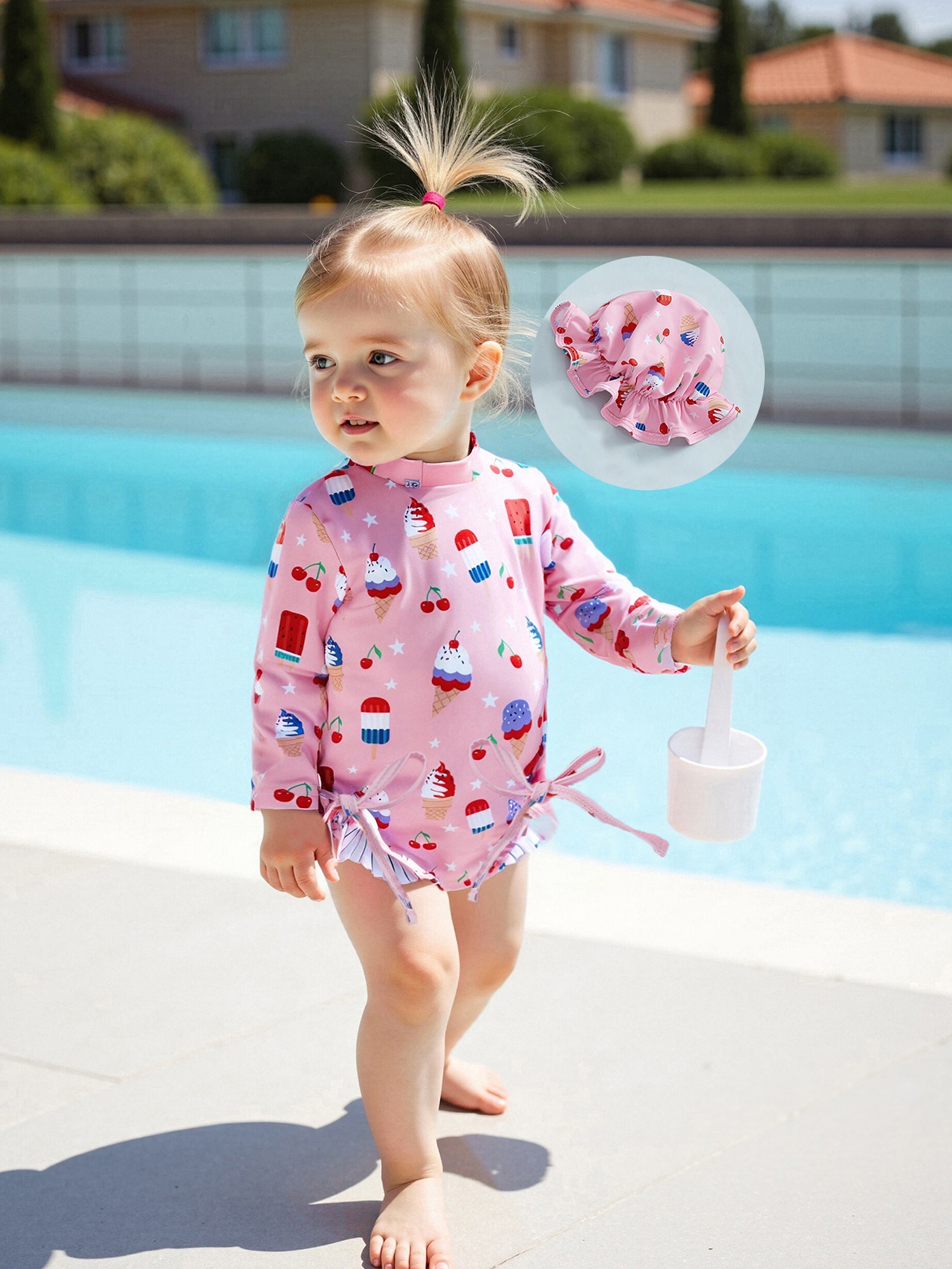 Baby Swimsuit Boy With Hat Baby Girls Nautical One Piece Swimsuit