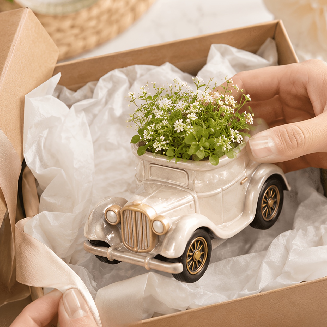Artikelbild retro-auto-förmige silikonform   für harz-, gips- &  -bastelarbeiten –  -fahrzeugformen für kerzenherstellung, wachs, epoxidguss, zementtopf-herstellung – unregelmäßig geformtes geschenk für fahrzeug-enthusiasten