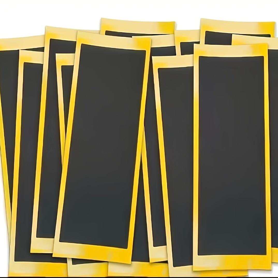 TEMU 20 Poignées auto-adhésives en mousse haute pour planche à doigts, 39 mm x 110 mm, patins adhésifs antidérapants noirs, autocollants en mousse