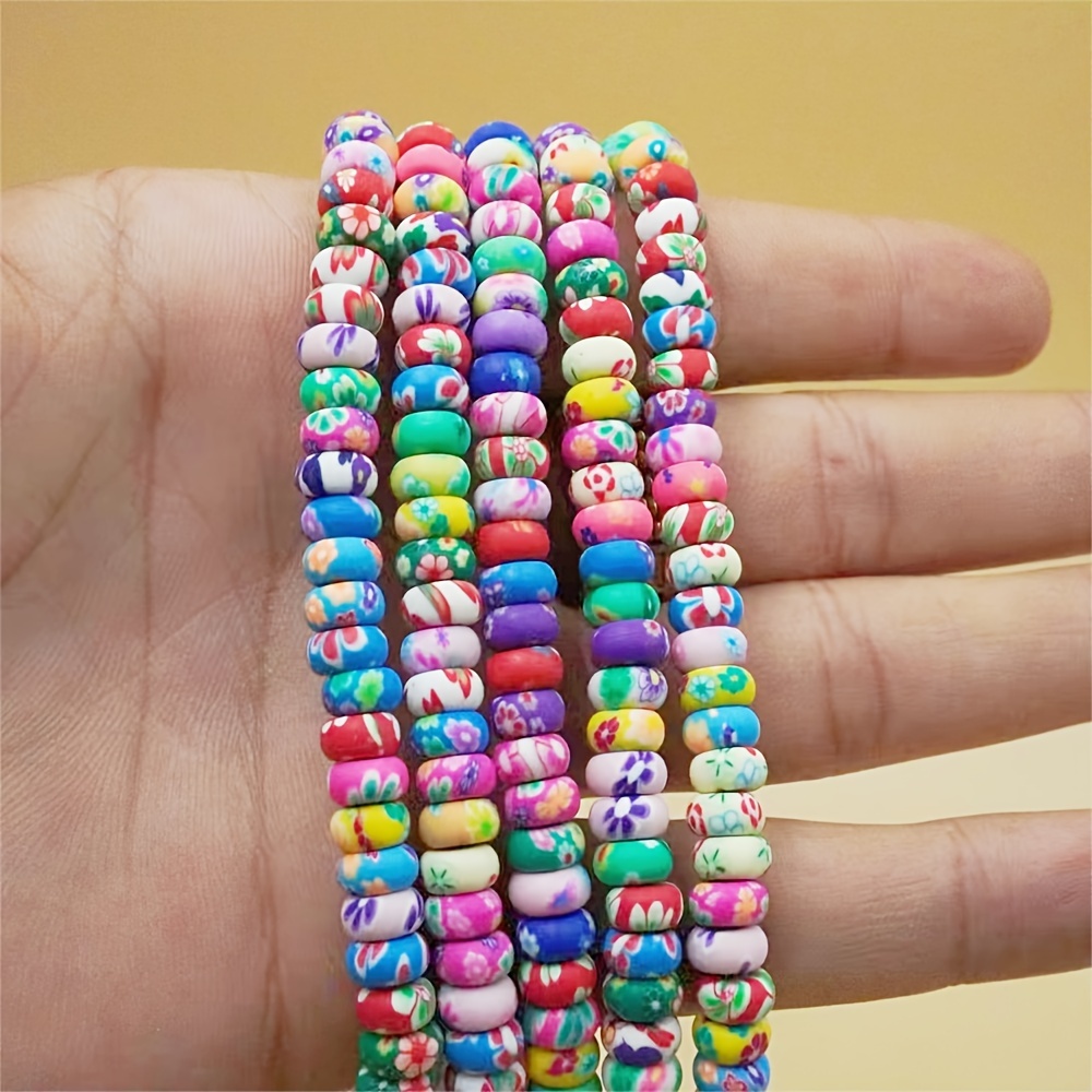 

100pcs Polymer Clay Beads For Diy Jewelry Making, Bracelet Necklace Accessories