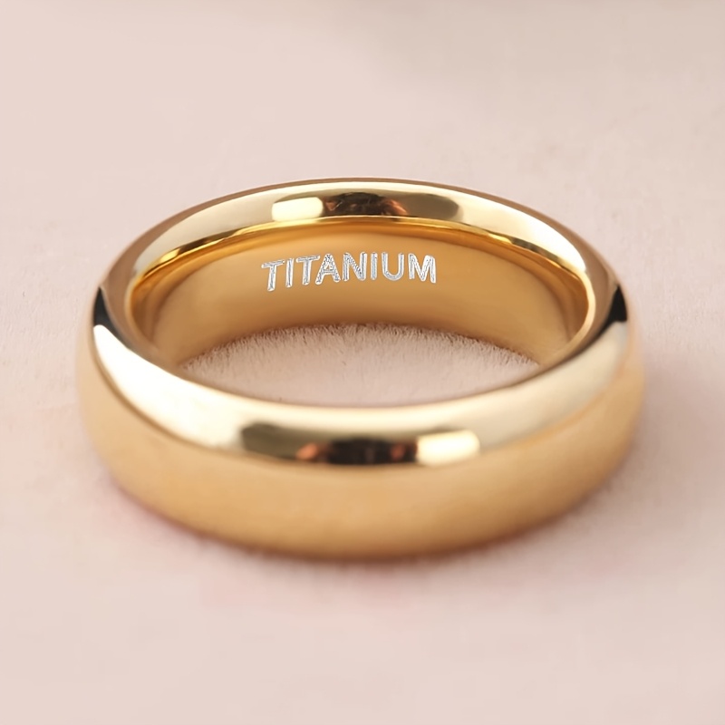 1pc Unisex Ring - Wide 6mm Band, Modern Minimalist Jewelry for Wedding, EngaSynthetic Gemstoneent, Everyday - Durable & Tarnish-Resistant - Wedding/Anniversary/Graduation Gift for Men & Women - Year-Round Elegant Jewelry, EngaSynthetic Gemstoneent