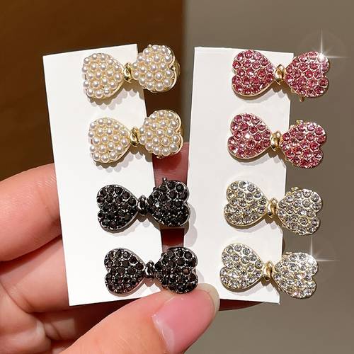 8pcs exquisite mini colorful imitation bow hair clips suitable for side bangs and forehead hair clips a gift for your girlfriend used as a gift as a hair accessory for a beach vacation easy to create and practical