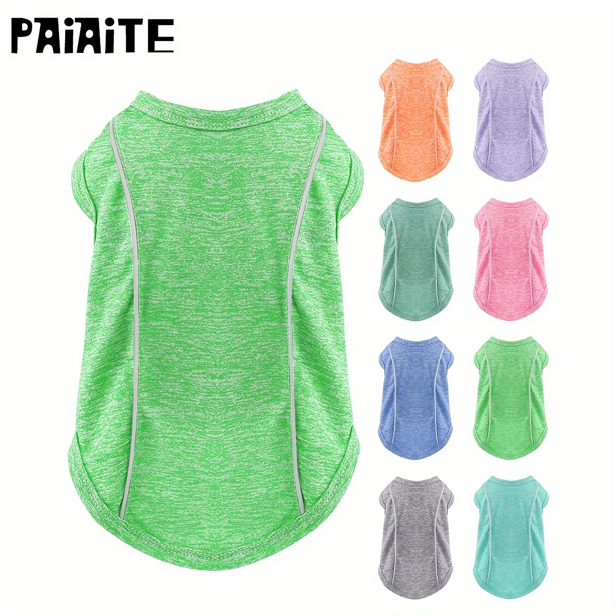 TEMU Keep Your And Fashionable With Sun-protective Shirts Featuring Reflective Strips, Quick-drying Fabric, And A Stretchy Fit, Offered In Sizes For Small And Large Breeds!