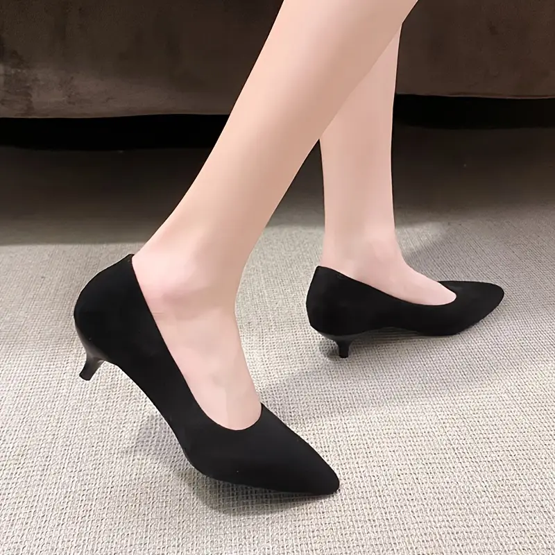 womens classic pointed toe kitten heels black soft sole low - Temu womens classic pointed toe kitten heels black soft sole low - Temu