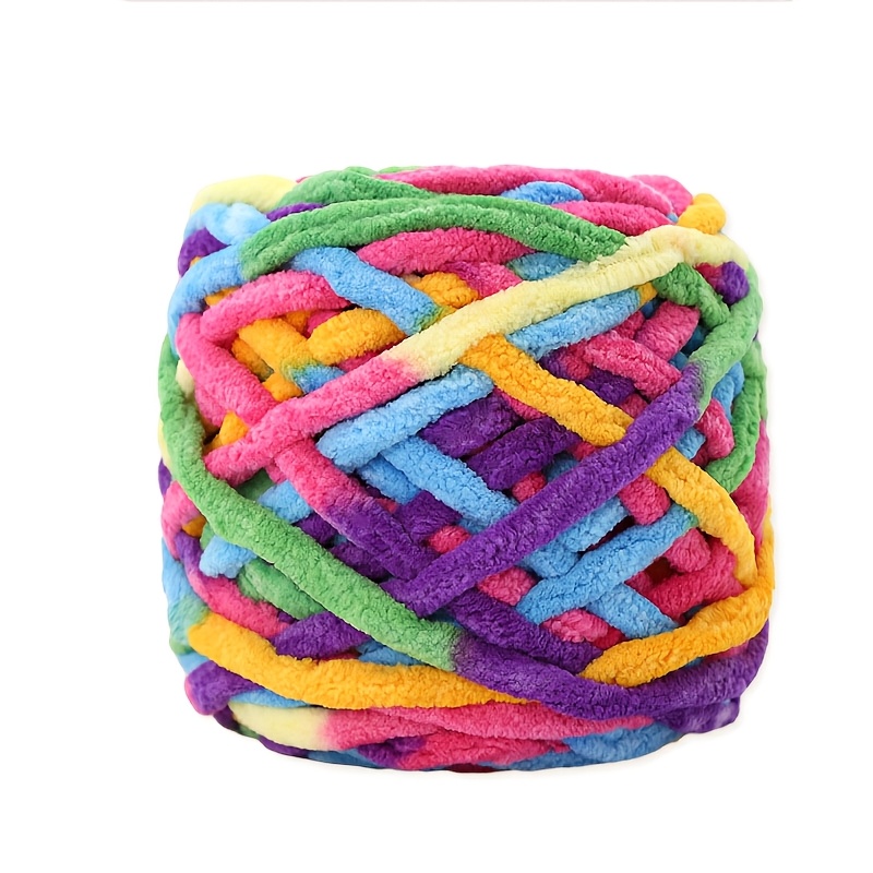 TEMU 1 Rolls Of Colorful Thick Yarn For Crochet And Knitting, The Yarn Is Beautiful And Soft, Suitable For Crocheting Hats, Blankets, Bags, Scarves,