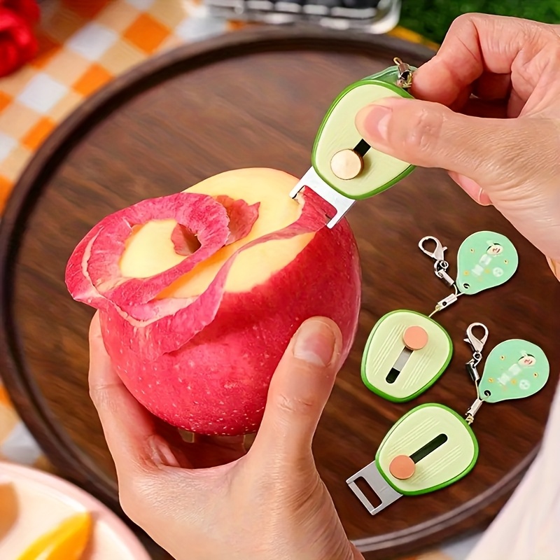 1-Pack Portable Mini Peeler - Stainless Steel Retractable Kitchen Tool with Ergonomic Handle, Lightweight & Easy to Use for Camping, Picnics, Everyday - Food-Safe Straight Blade Design, Fruit Peeler | Ergonomic Peeler | Sharp Blade