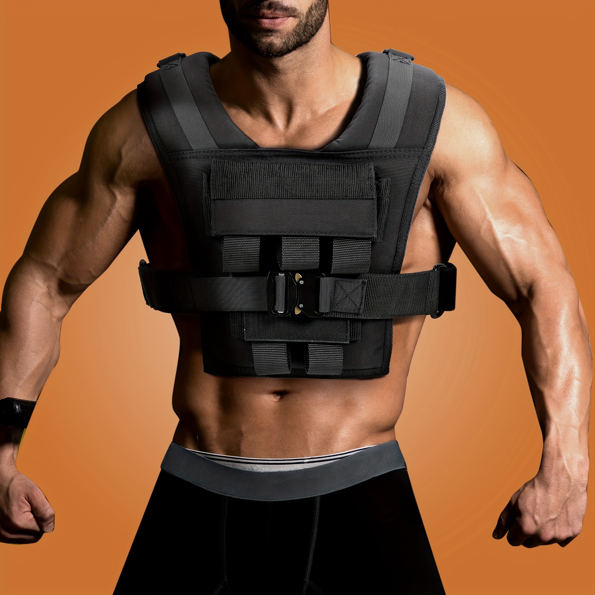 weighted vest 20lb weight vest shoulder pads adjustable Temu