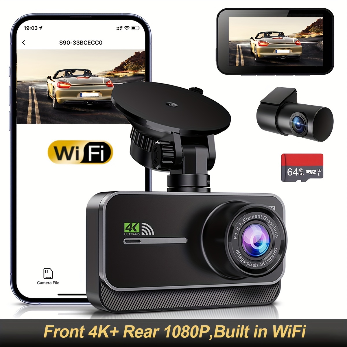 

4k Cam For Dvr Rear For