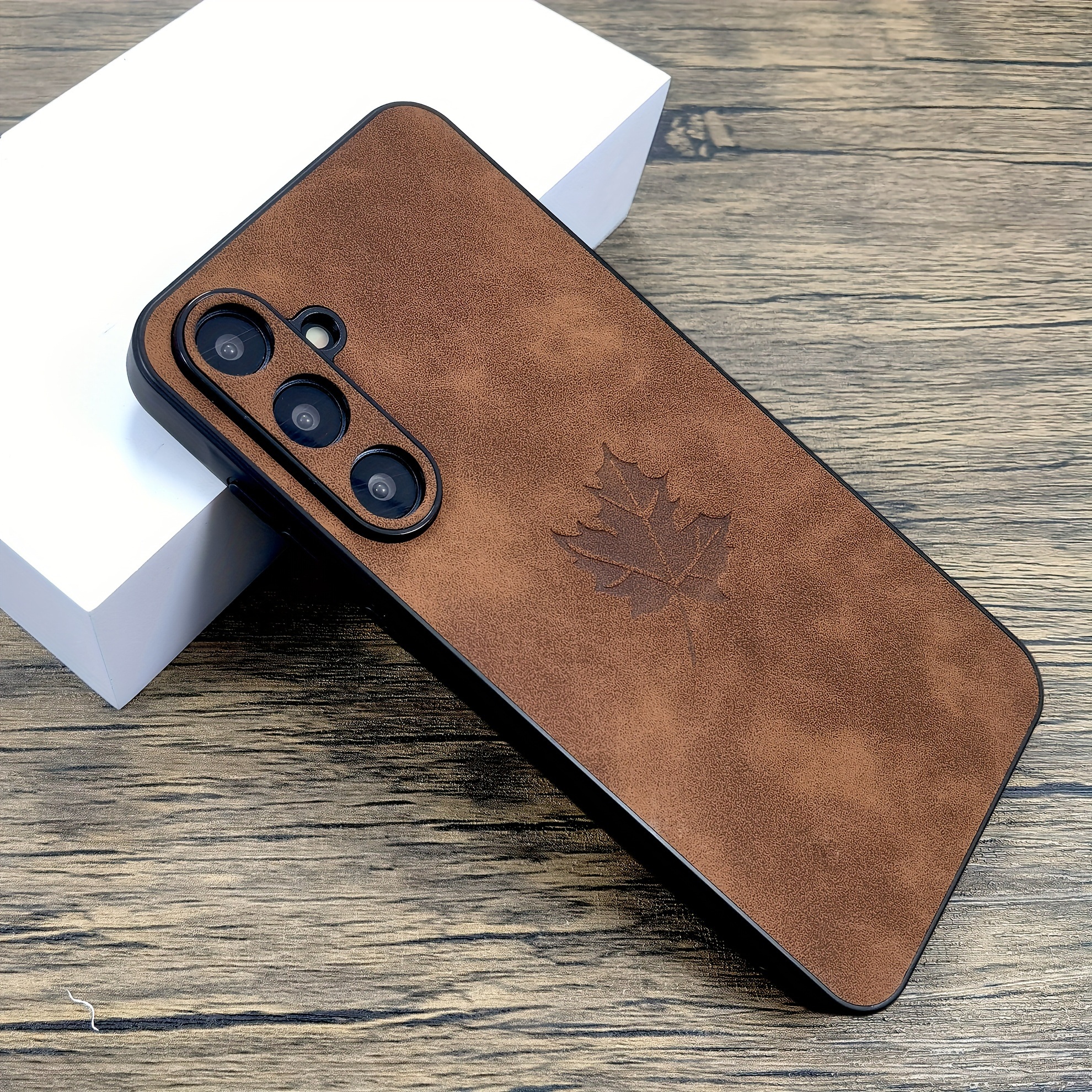 Phone Case - Premium Imitation Faux Leather Protective Case for Samsung Galaxy A55, A54, A53, A52, A56, A36, A35, A16, A15 - Complete Shield Bumper Armor Cover