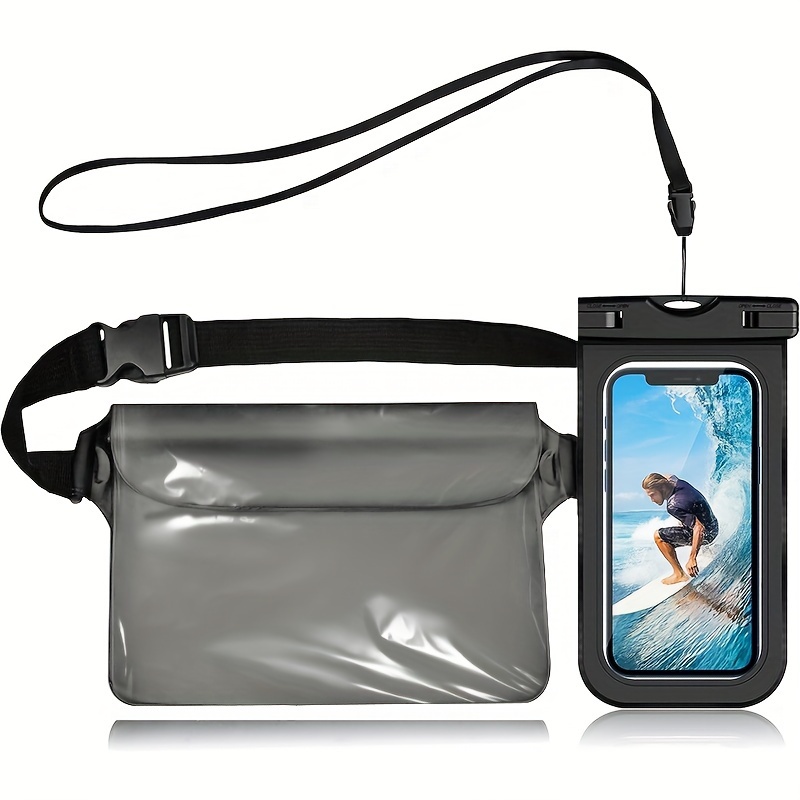 TEMU Waterproof Pouch Bag & Phone Case: Protect Your Phone, Camera, Cash, And Water, Sand, Snow, Dust - Suitable For Beach, Swim, Boating, Kayaking, Hiking