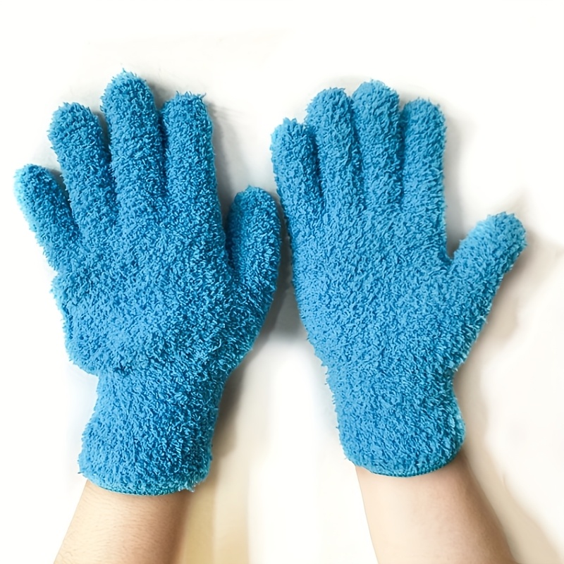 TEMU 2pcs Set - Microfiber Dusting Gloves, Elastic And Breathable, Suitable For Cars, Boats, Rvs, Swimming Pools, Plants, Home Surfaces, And Hard-to-
