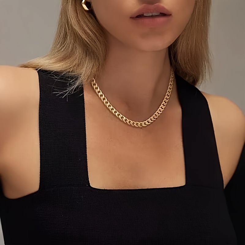 Women's 7Mm Hip-Hop Minimalist Cuban Chain Necklace