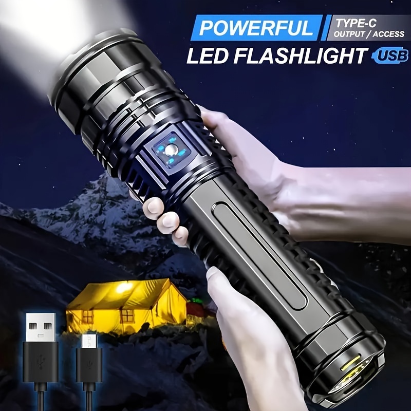 

1pc Led , Rechargeable , -in Battery Long Spotlight, Cob