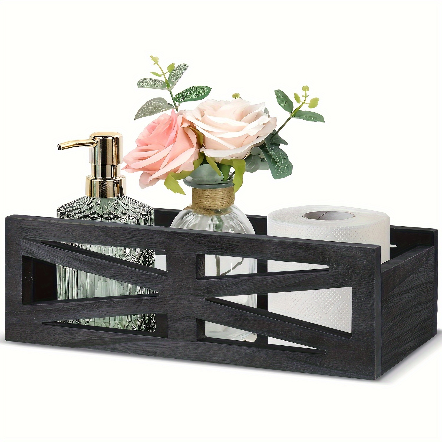 

Wooden Storage Box - , Organizer For Bathroom & Decor,