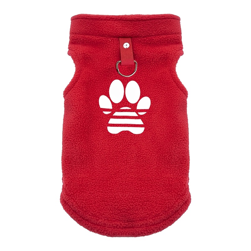E-shop Haustierweste, geeignet für kleine bis mittelgroße Hunde Katzen – weicher, dicker warmer Mantel mit D-Ring Leinenhaken – perfekte für Herbst