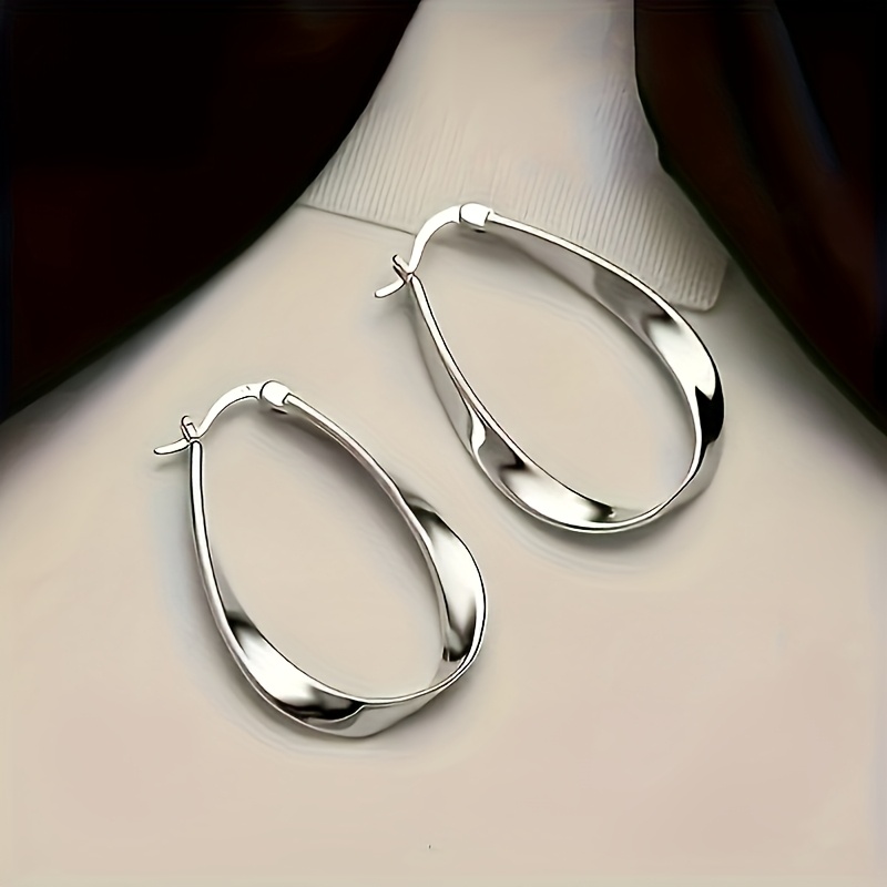 TEMU A Set Of Shiny Mobius Ring Earrings For Women, Ideal For Everyday Use And Special Occasions, Make Gifts For The Holidays