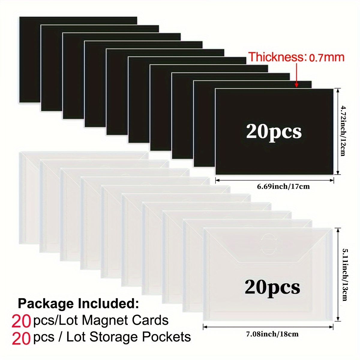 E-shop Stanzformen und Stempel Aufbewahrungstaschen und Magnetplatten, 0,7 mm dicke magnetische Platten zur Stanzformen-Aufbewahrung,
