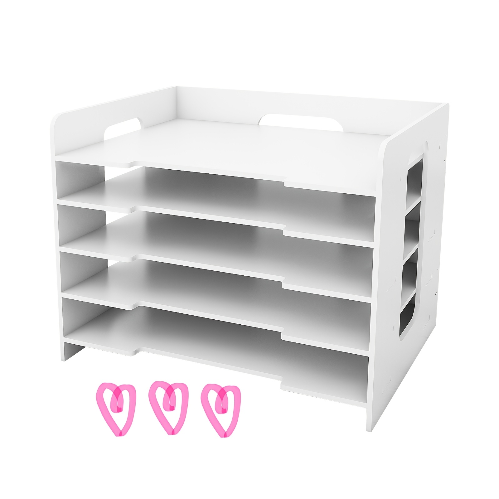 E-shop Mehrstufiger Schreibtisch-Ablageorganizer mit Bücherregal – Robustes Holz-Regal für den Tisch, , geeignet für Schule, Büro, Zuhause,