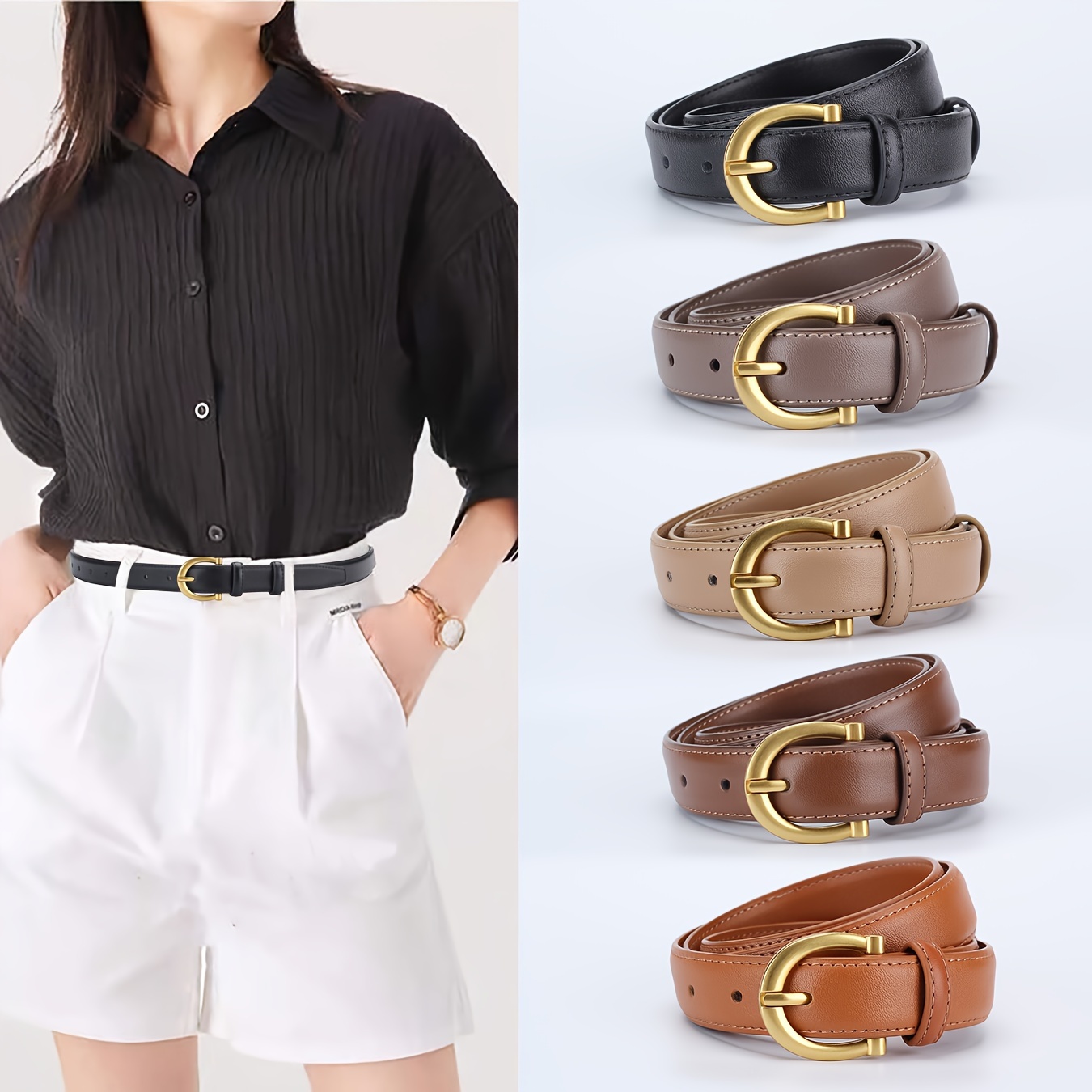 Women's Soft and Durable Leather Belt