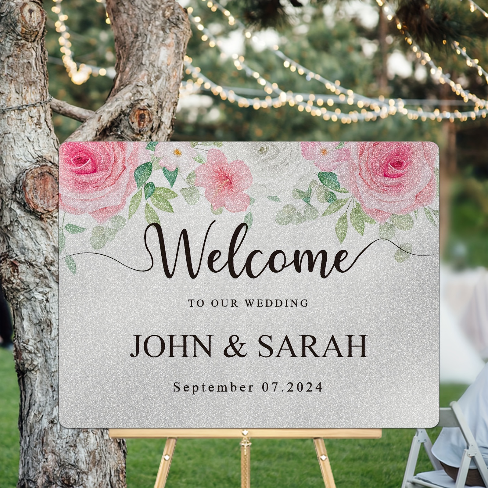 

Custom Wedding Welcome Sign - Pvc, Outdoor Lawn Celebrations, Bridal Showers & Birthday Parties