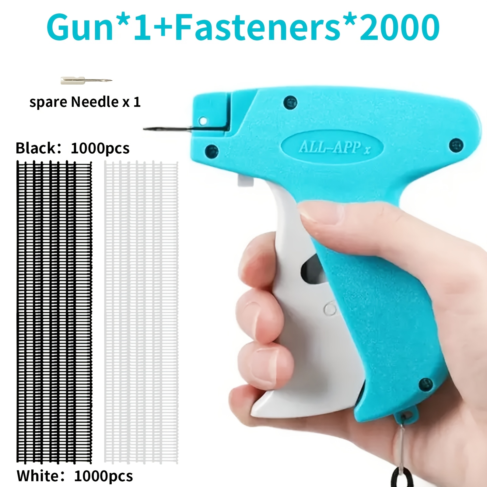 Image of Handheld Tagging Gun For Clothes-micro Gun, 2000pcs Colorful And Micro Fasteners, 1/2/5pcs Needles, Perfect For Quick Hemming And Clothing Repair, Quick Clothing Fixer Kit