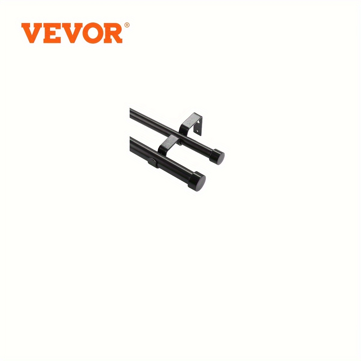 

Vevor 1 Double Curtain 36 To 72 (3-6ft), For 24 To 68 , Telescoping Curtain Rod Round Finials,