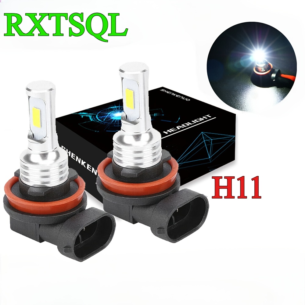 TEMU H11 Led Headlight Bulb Kit White 6000k High Beam/ Low Beam , Plug And Play, Without Battery