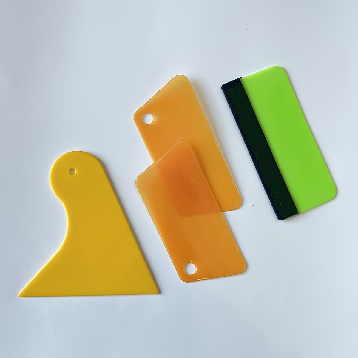 Image of 7pcs/ 4pcs Wallpaper Smoothing Tool, Kit With Medium-hardness Squeegee, Felt Scraper & Tape Measure - For Enthusiasts And Interior Decorators (random Color)