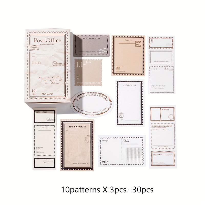 TEMU Boîte de 30 autocollants de boîte d' avec étiquette vintage pour , scrapbooking, décoration de collage et planification de journal