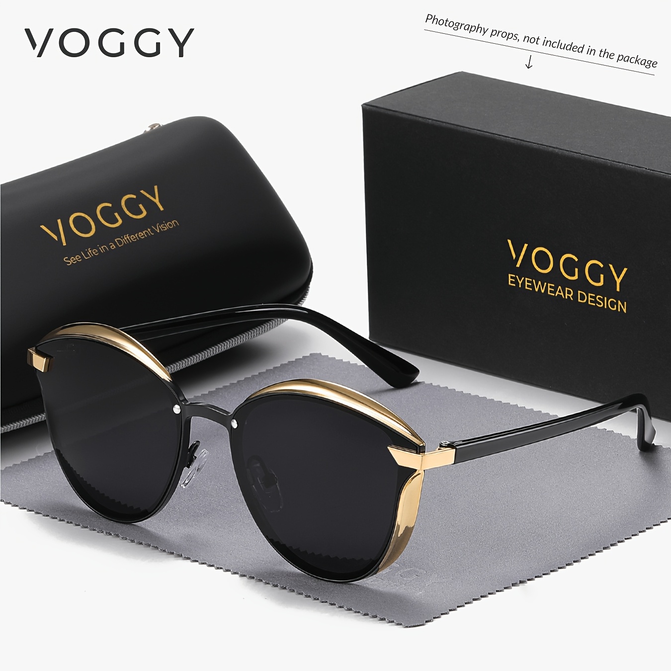 Image of [sunglasses]voggy Retro Polarized Sunglasses - Uv Protection, Metal Frame For - Perfect For Driving, Hiking, Cycling, Fishing, Travel & Parties, Gifts