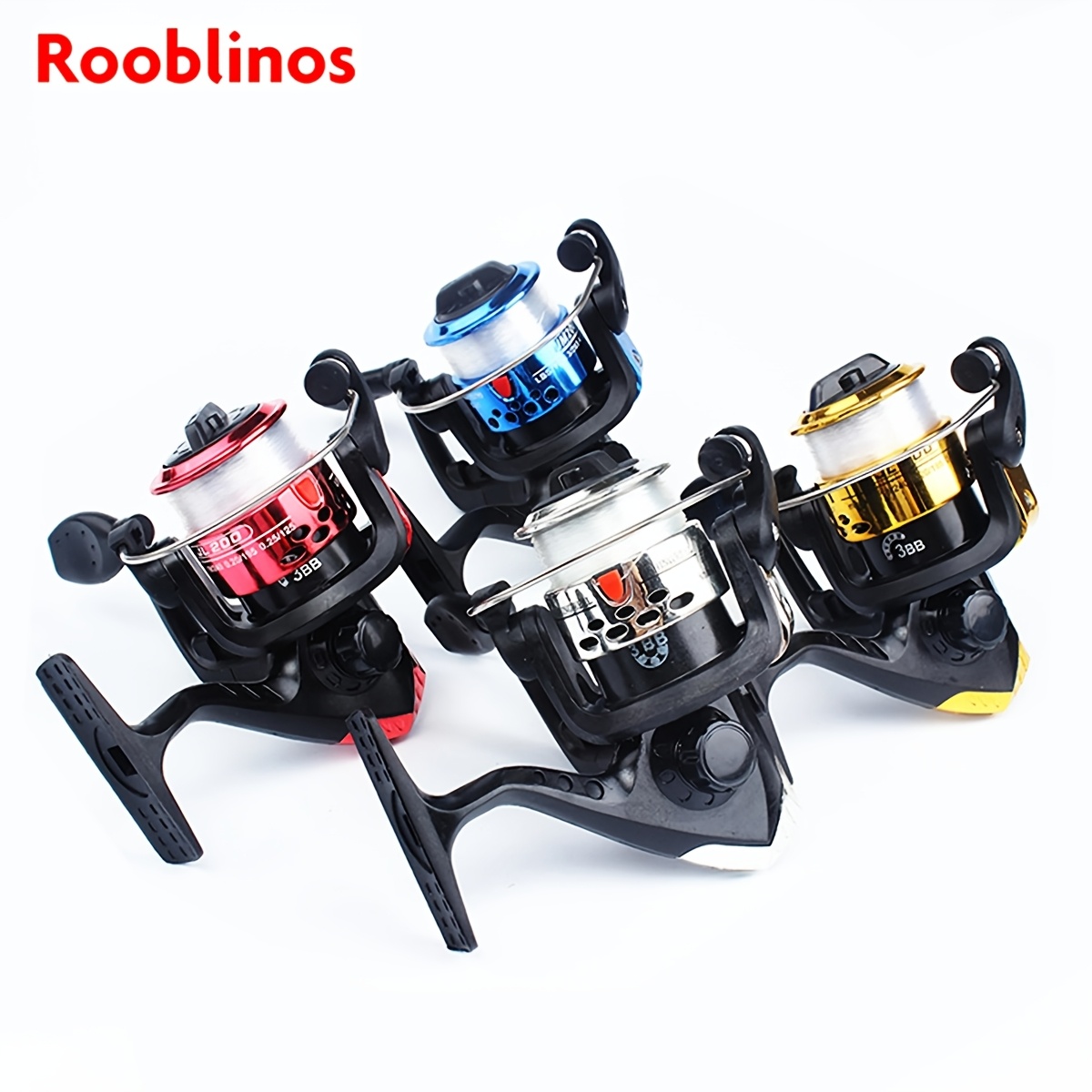 

1pc Rooblinos Fishing Reel, 5.1:1 Gear , Plastic, Single Bearing, Line Included, , Universal