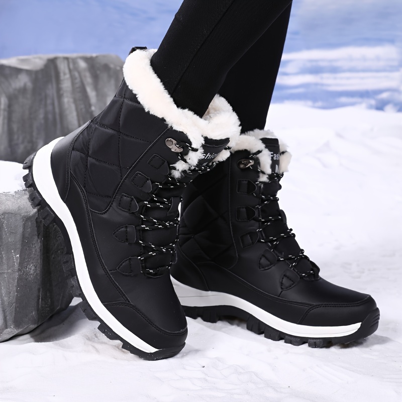 Women'S Outdoor Non-slip Warm Snow Boots, Leisure All-match Rubber Sole  Shoes
