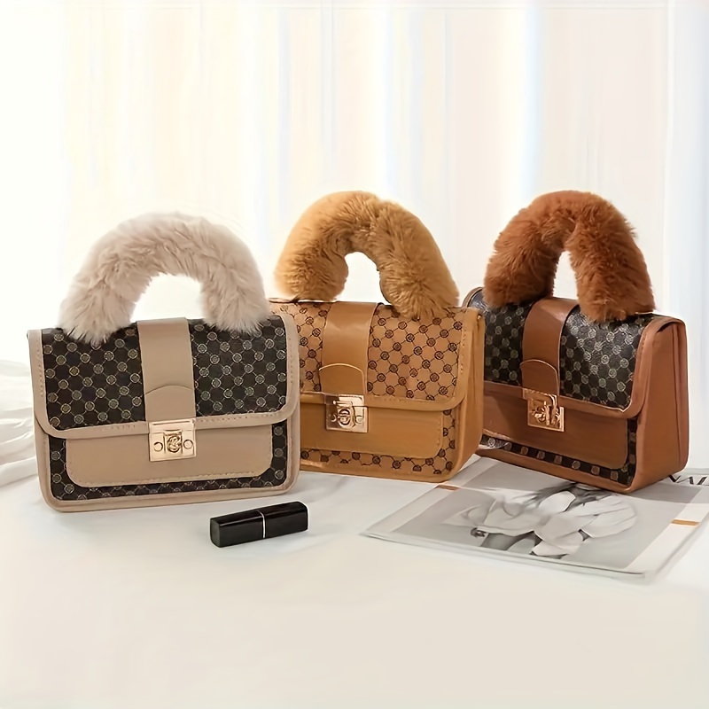 

Women' Fur Shoulder Bag Pattern, , , Detachable , , Polyester Lining, For & , , , And