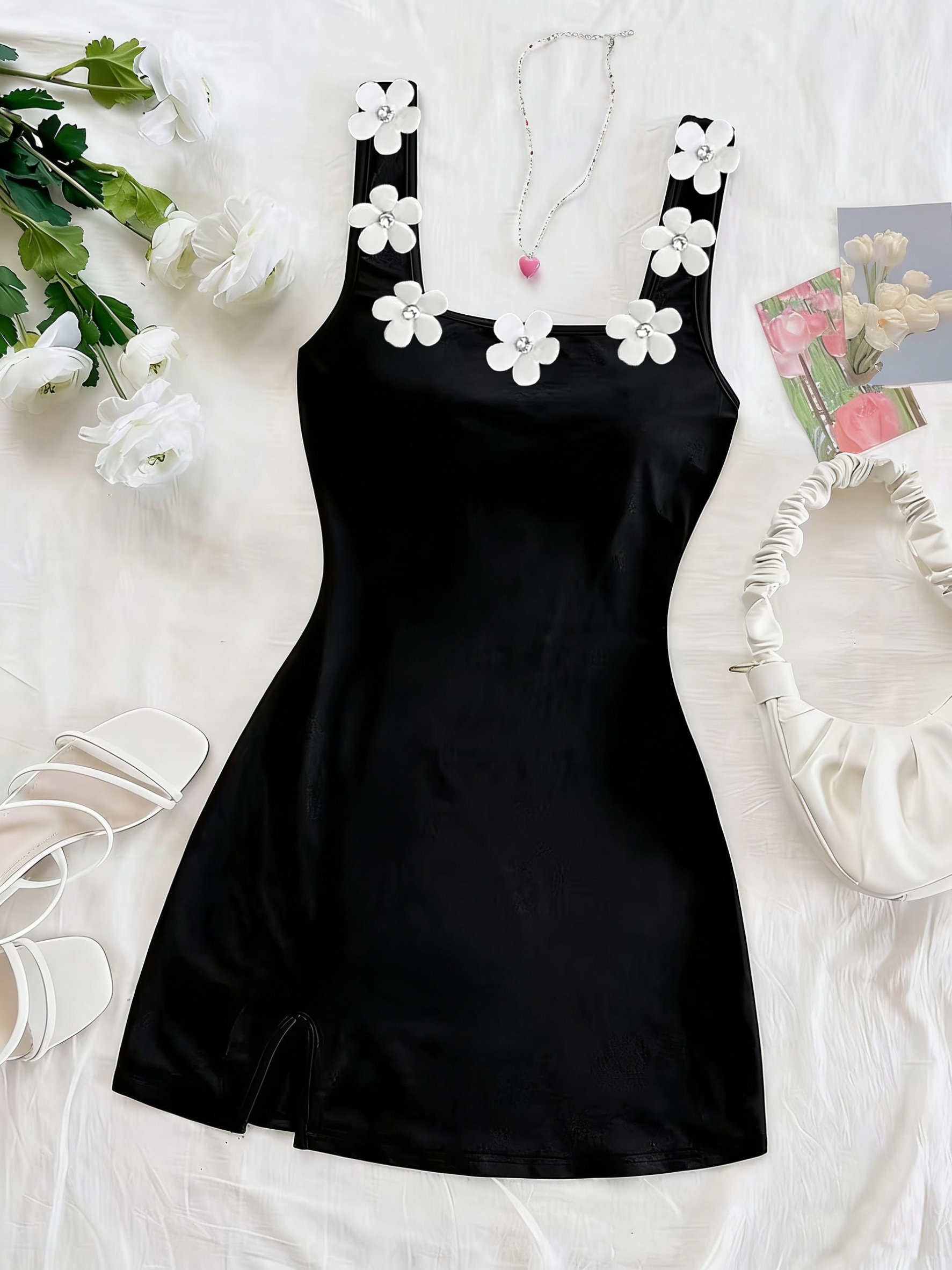 open lace back dress Tea-Length A-Line Party Dress with Sheer Bodice PromGirl
